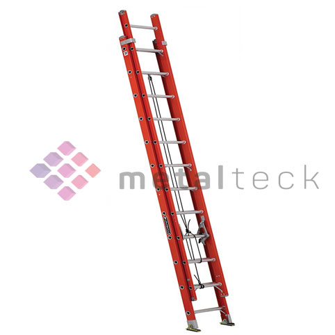 Escalera Telescópica Profesional Fibra De Vidrio 6.41 M 24 Peldaños – Metalteck